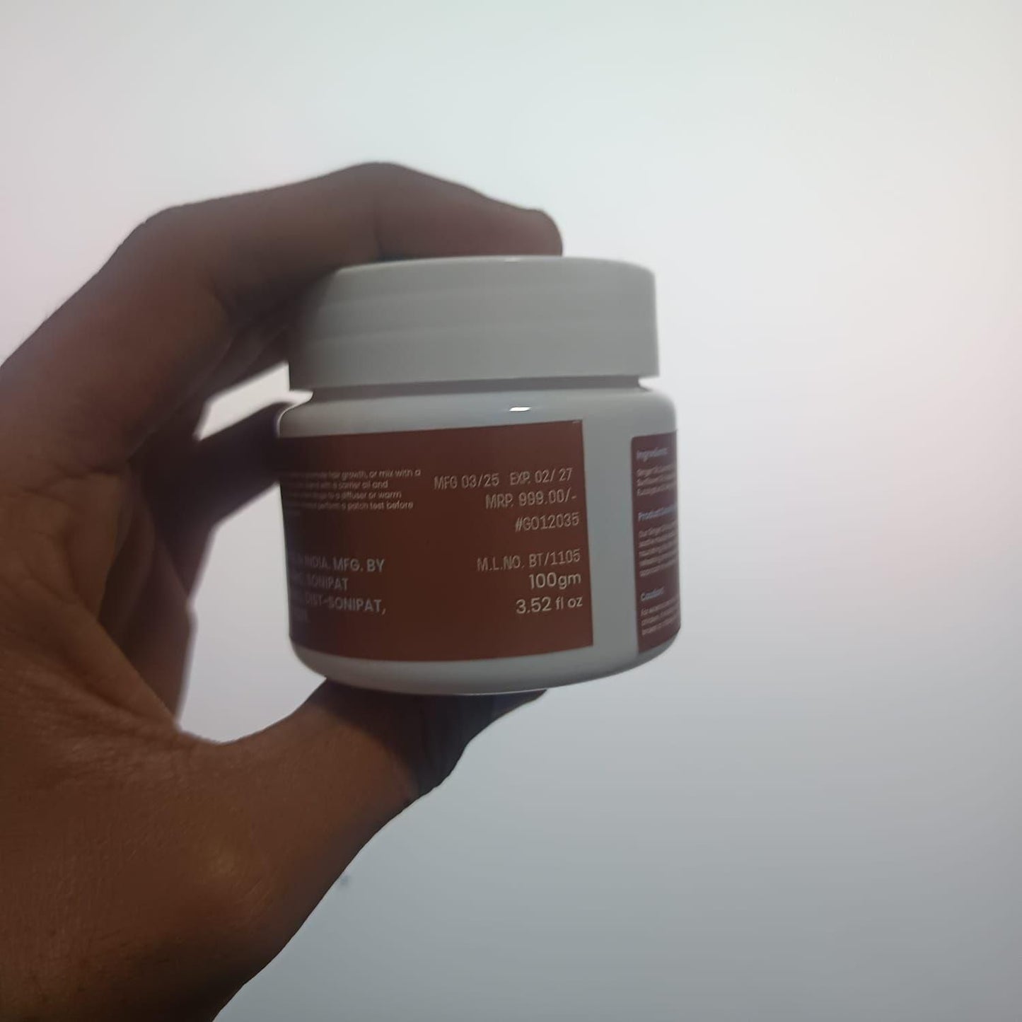 ZEG GINGER OIL 100GM